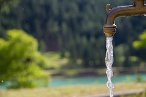 Water Flowing from Faucet